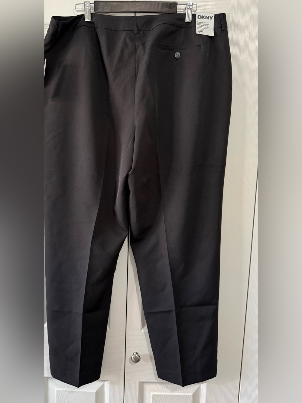 DKNY Sullivan St Fit & Flare Pants NWT Plus Size 16W Black Career Trouser - Picture 4 of 7